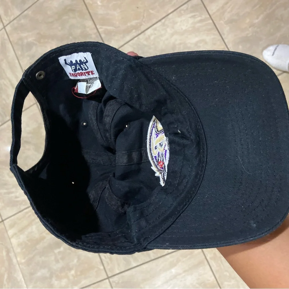 Baltimore Ravens Clean Up Black Adjustable Strap Hat Dad Cap